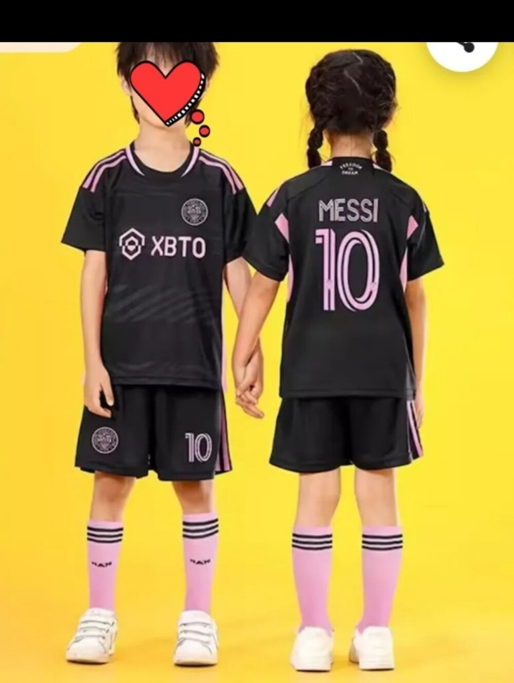 Kids #10 Mess! 2026 Soccer Jersey and Shorts Set.